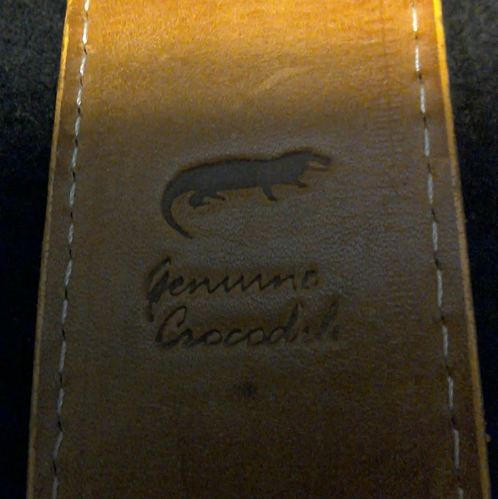 Unisex western belt genuine crocodile size 34